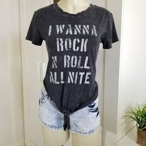 KISS Distressed Lyric Band Tshirt